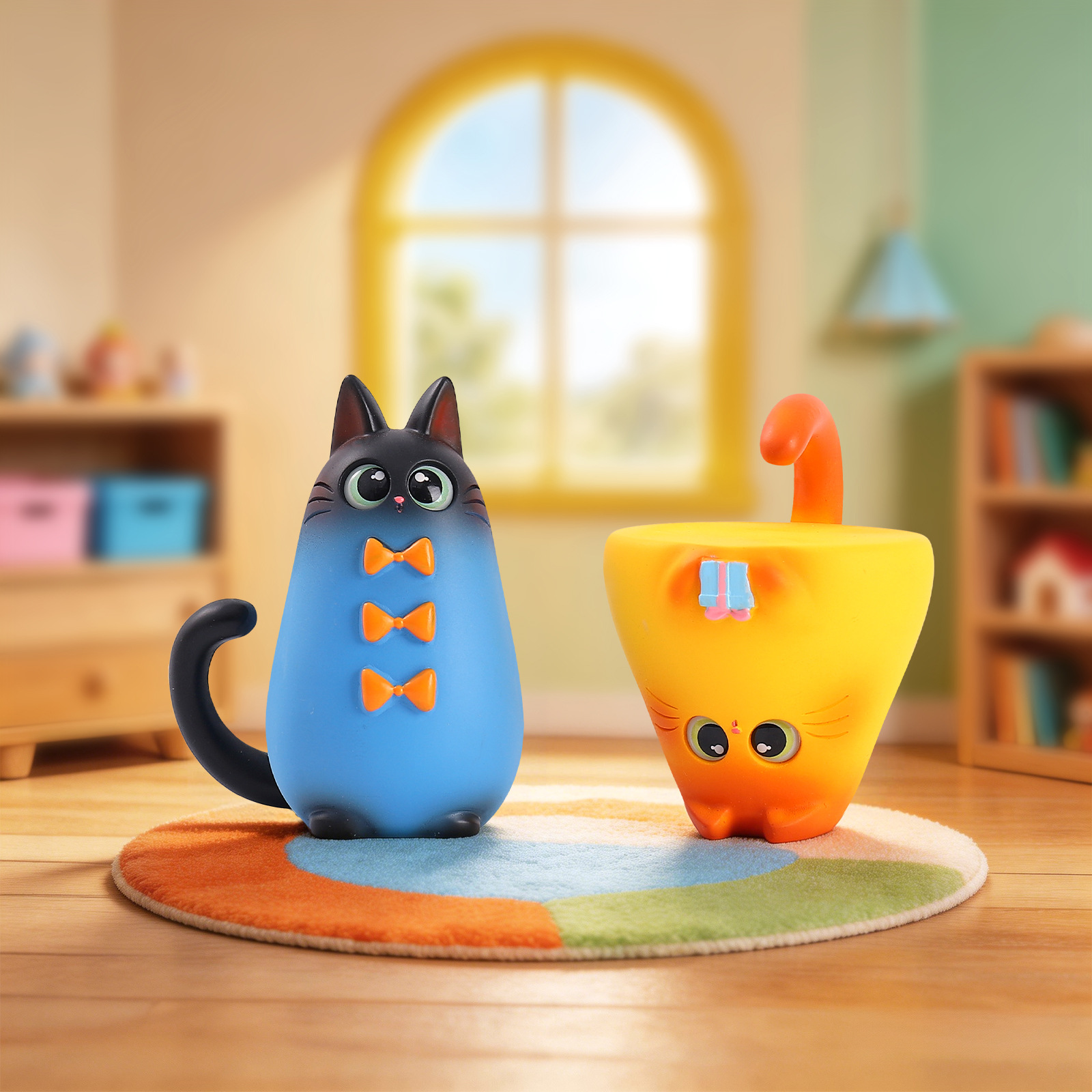 Blind Box Cat Figurine Resin C - Home Security Box ulasan dan harga