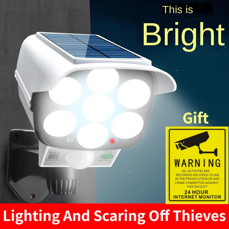 Outdoor Solar Light Motion Sen - Home Security Flood Lights ulasan dan harga