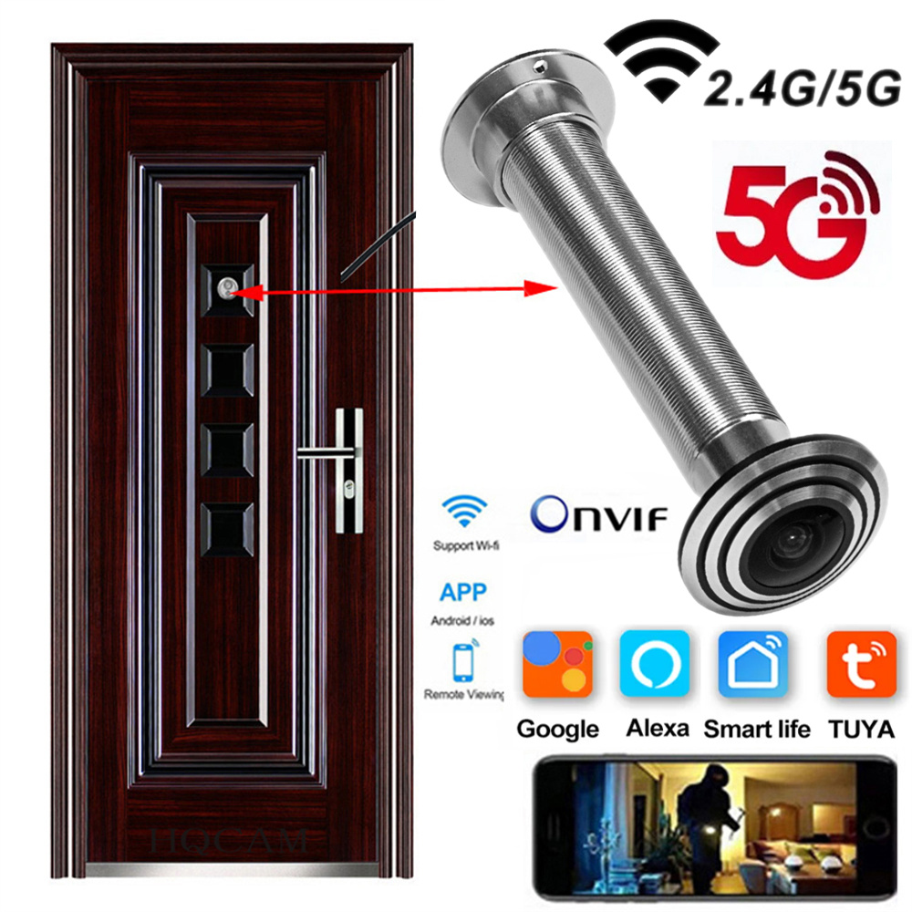 16mm Door Wifi Eye Camera 5G 2 - Home Security Front Door Camera ulasan dan harga